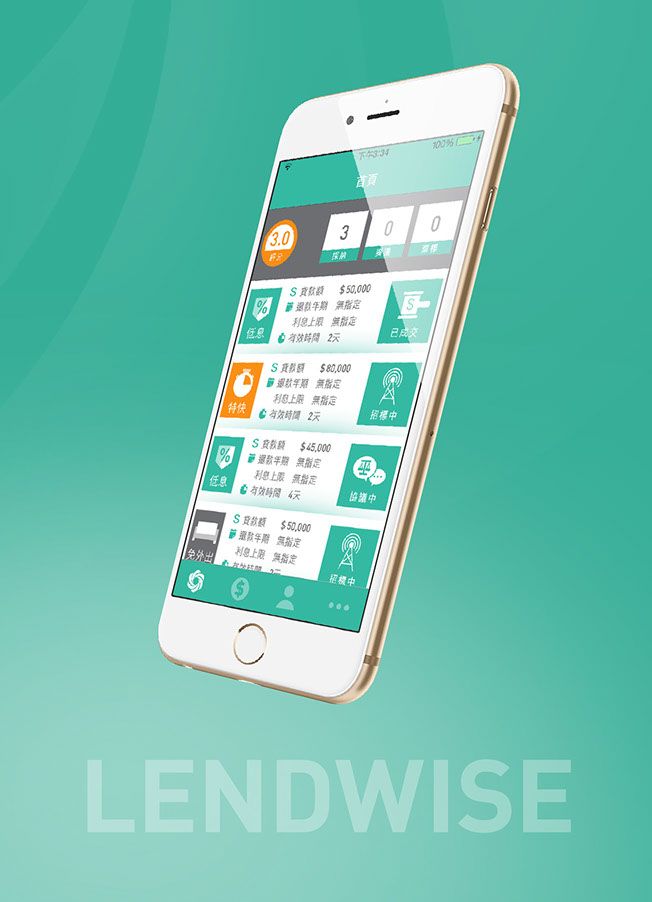 首個手機線上配對借貸平台 - LENDWISE